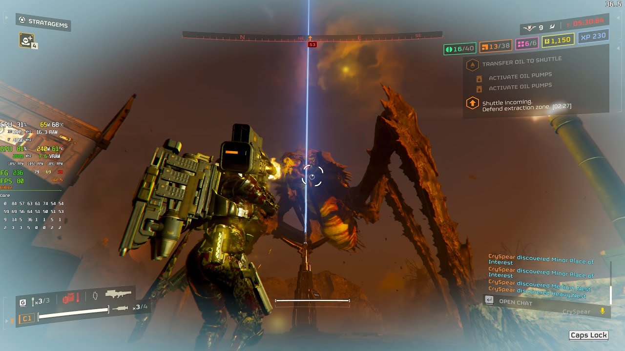 HELLDIVERS 2 @240 fps Lossless Scaling Test