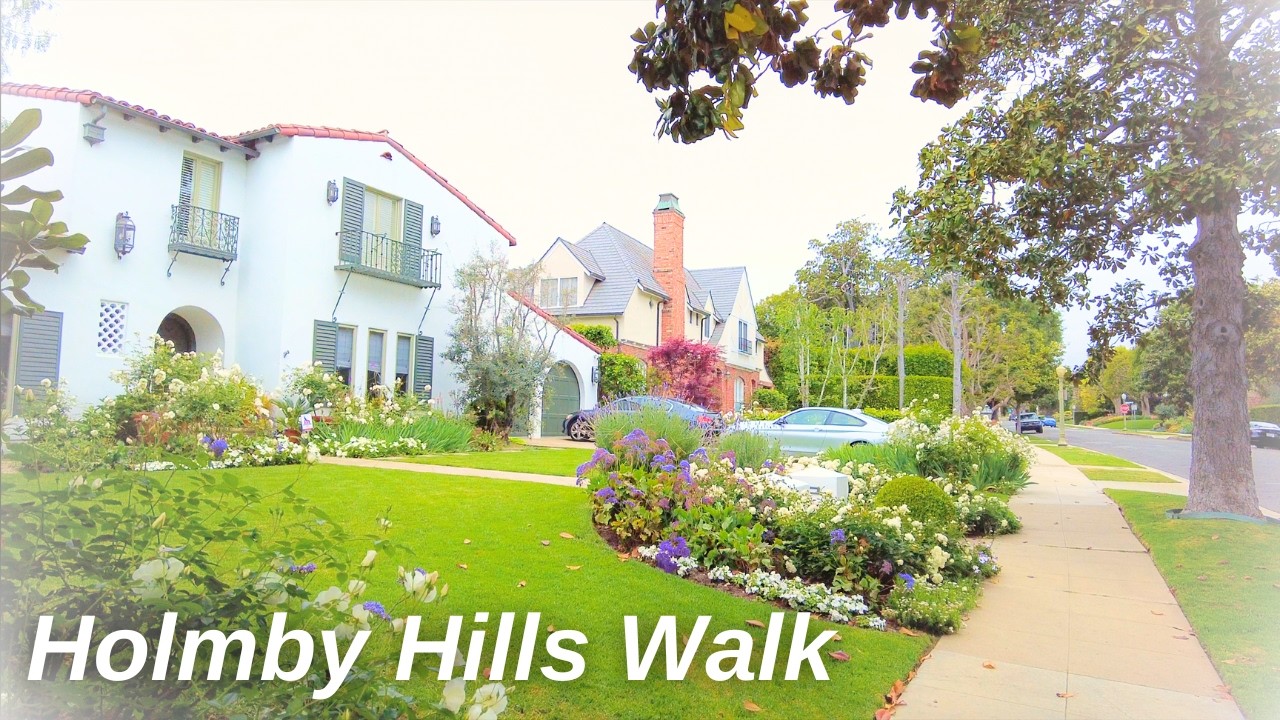 Peaceful Walk in Holmby Hills | Elegant Mansions in Wealthy Los Angeles Neighborhood | Walking in LA