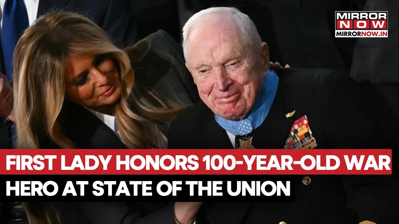 Melania Presents Medal Of Honor To 100-Year-Old War Veteran At SOTU As Trump Praises Hero