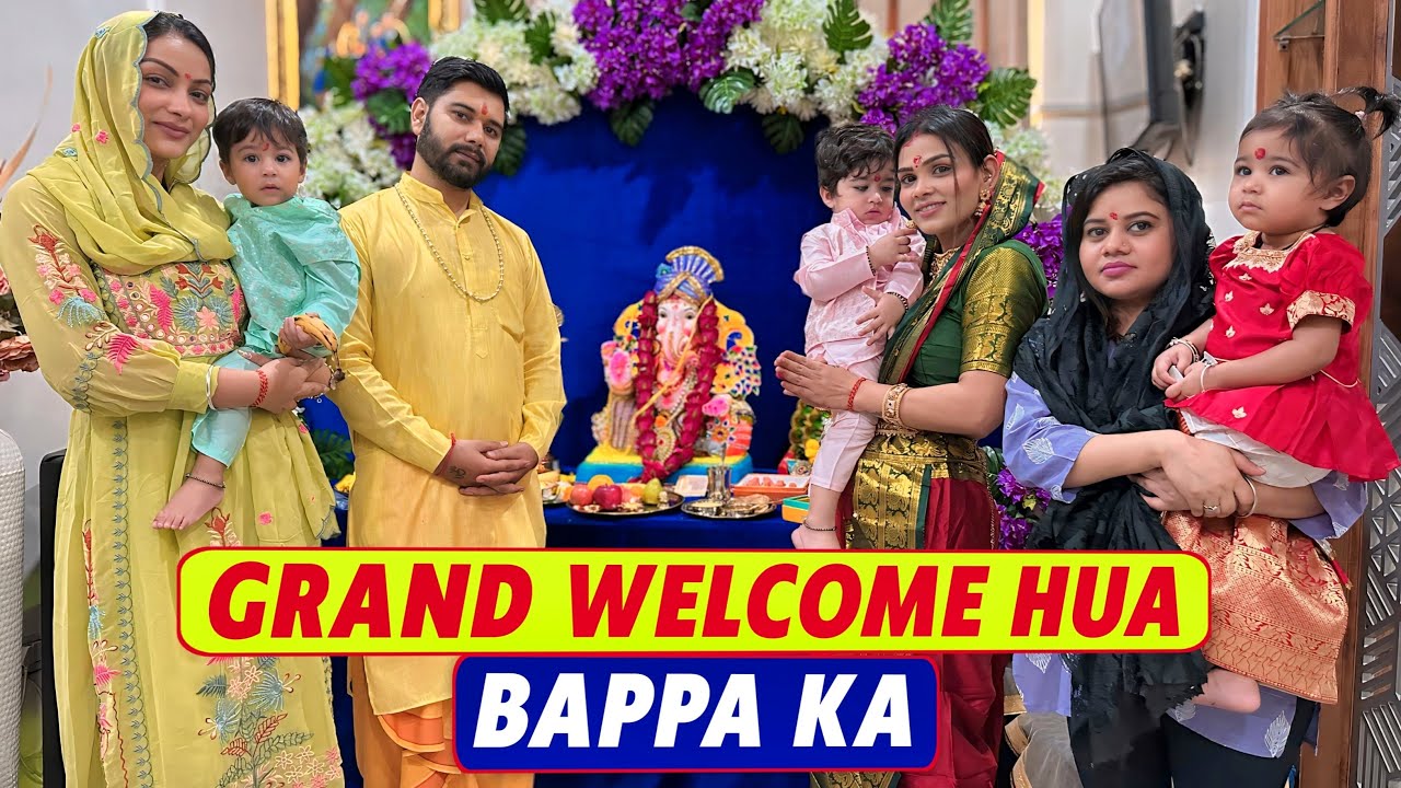 Grand welcome hua bappa ka