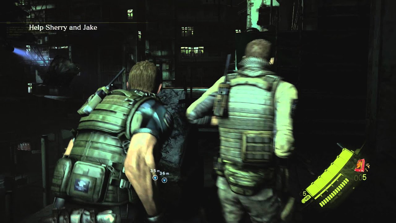 Resident Evil 6 HD Chris Chapter 3-1 Saving Sherry and Jake