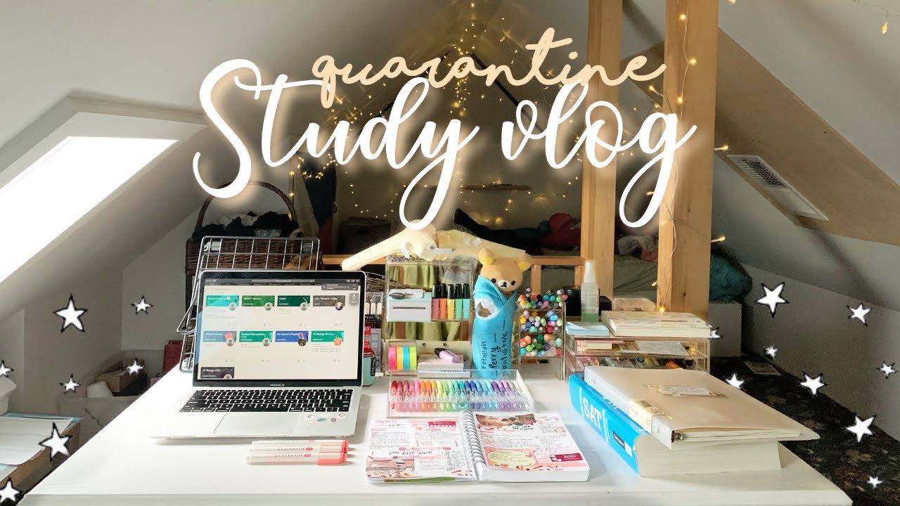 quarantine study vlog! | (10+ hours of productivity) 🌟📚