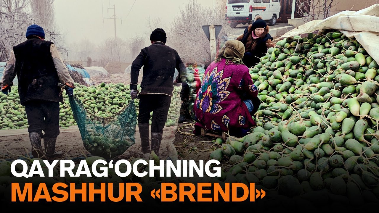 Qishloq manzarasi: turp tozalovchilar