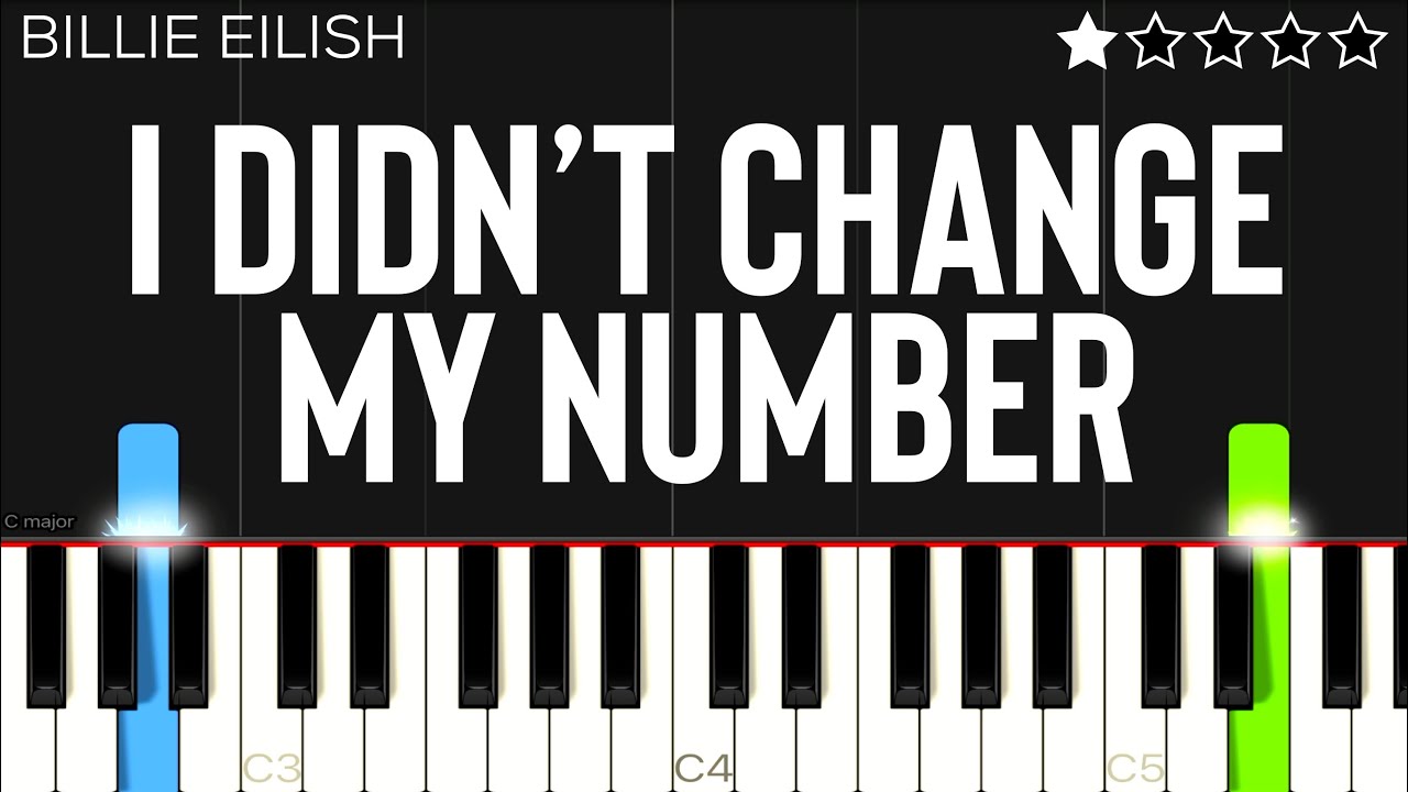 Billie Eilish - I Didn’t Change My Number | EASY Piano Tutorial