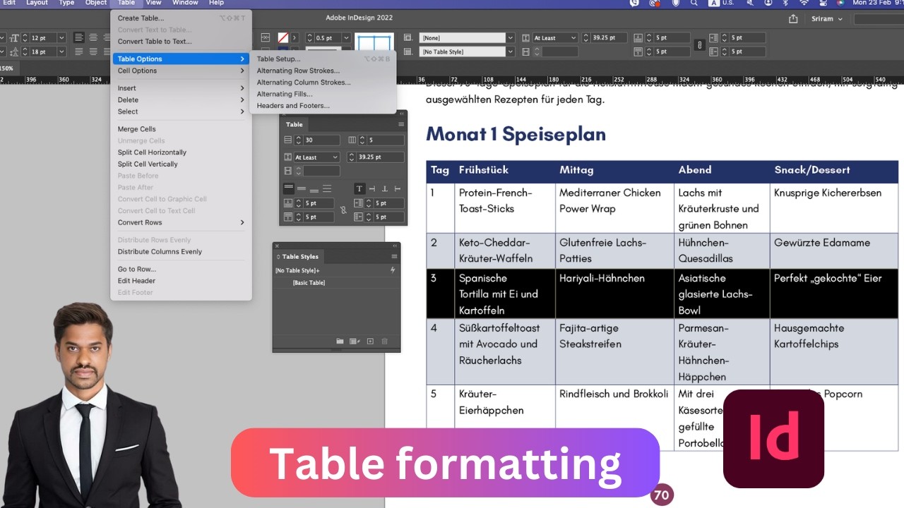 How to Format Tables in InDesign Like a Pro