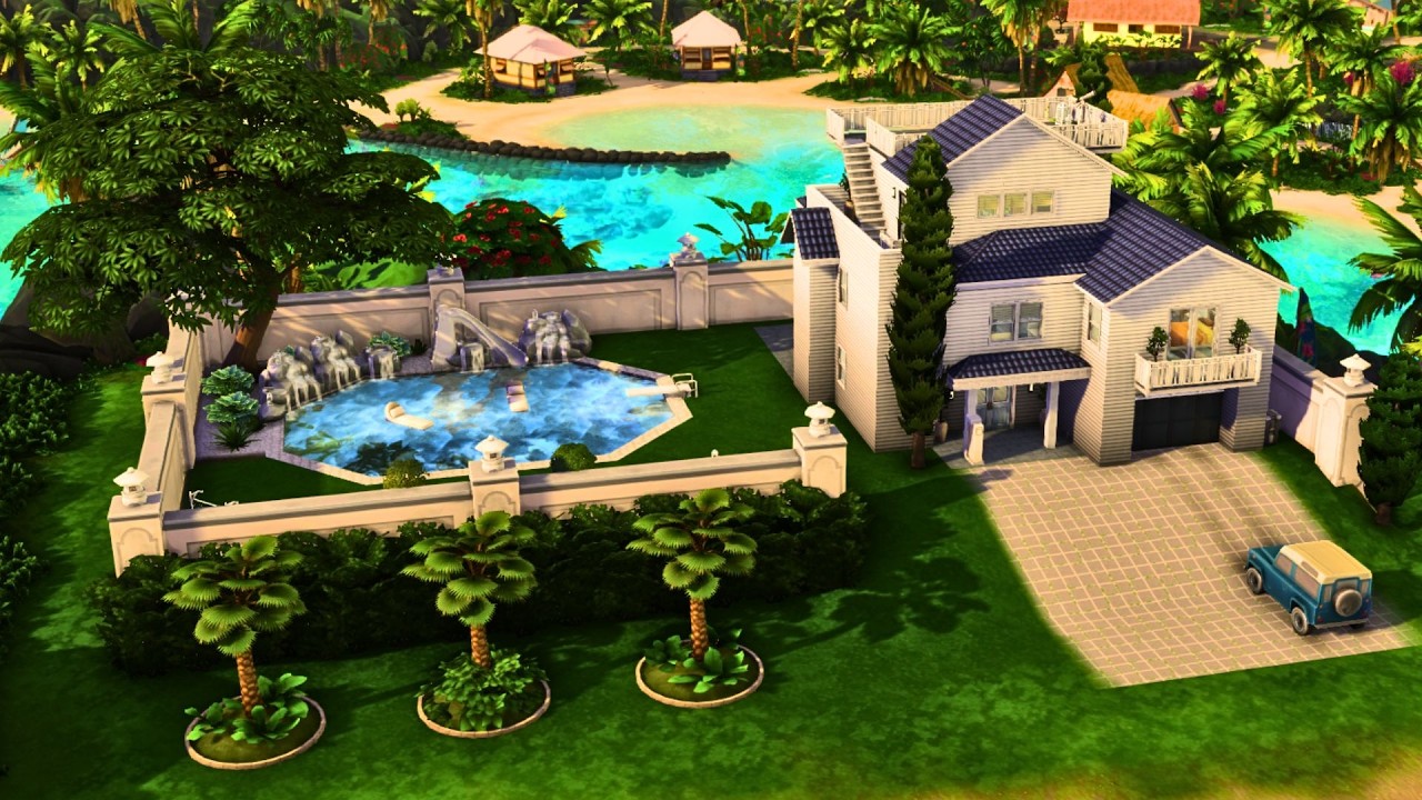 A Cozy Luxury Beach House in Sulani 🏖️ | The Sims 4 Speed Build (No CC)