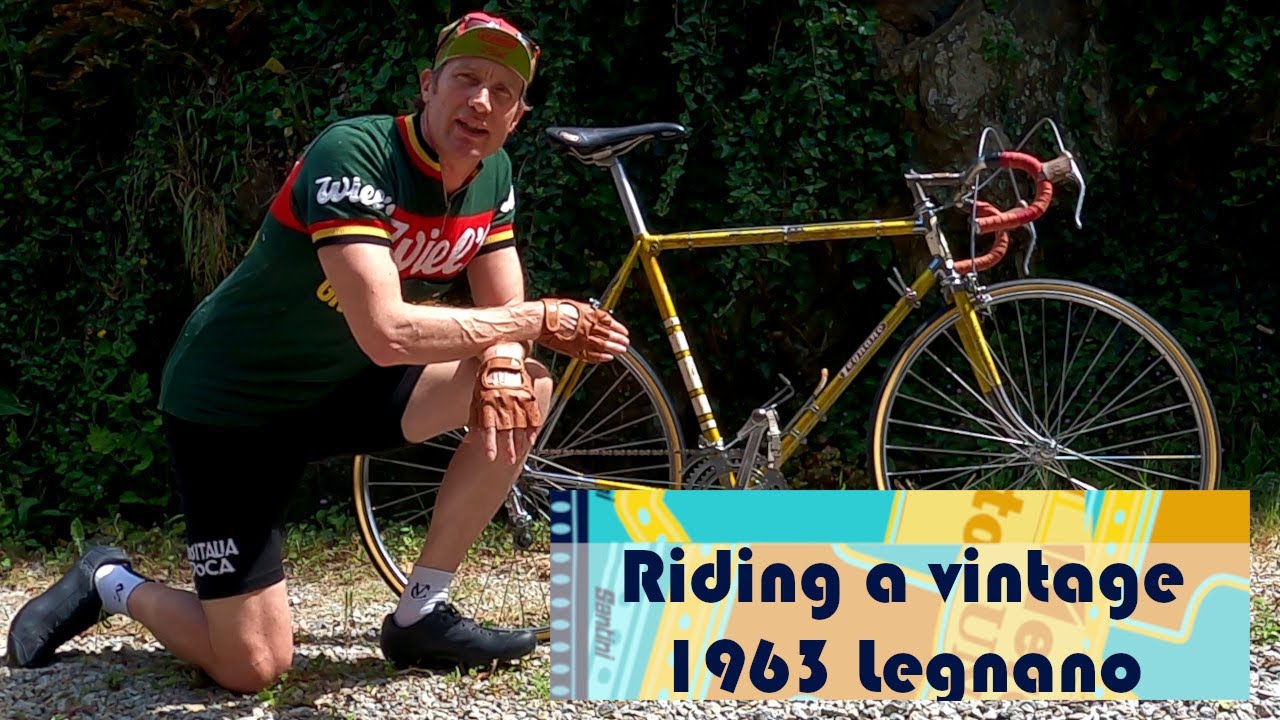 Vintage Legnano race bike - riding!