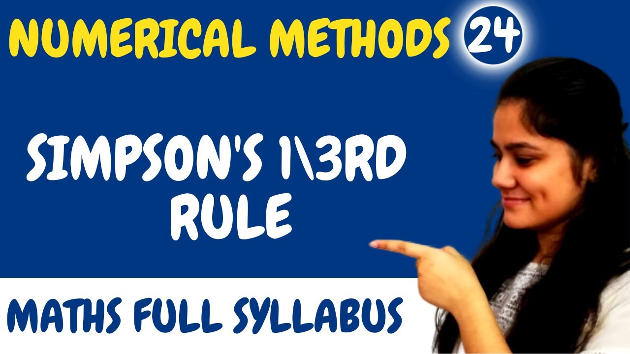 Introduction to Simpson's 1/3rd rule|Numerical Methods|Dream Maths