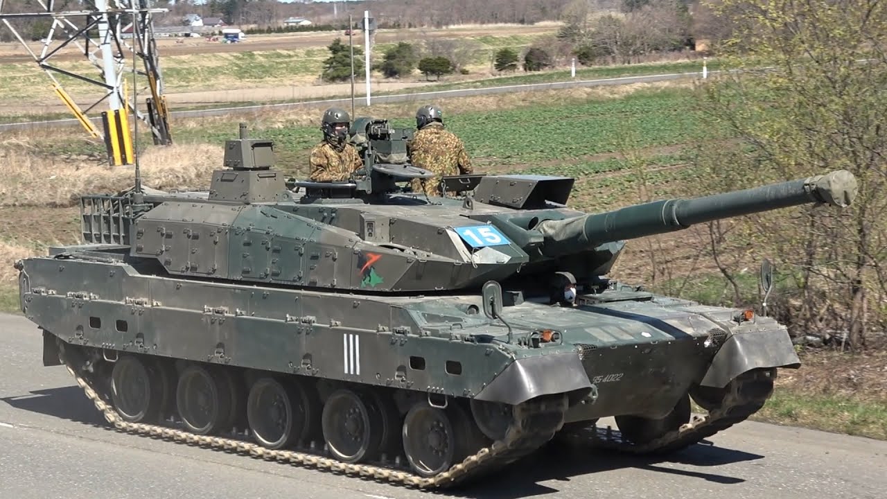 公道を走る戦車 10式戦車と90式戦車などが走行 第71戦車連隊（千歳市・C経路 2021年4月26日）JGSDF MBT Public Road Driving