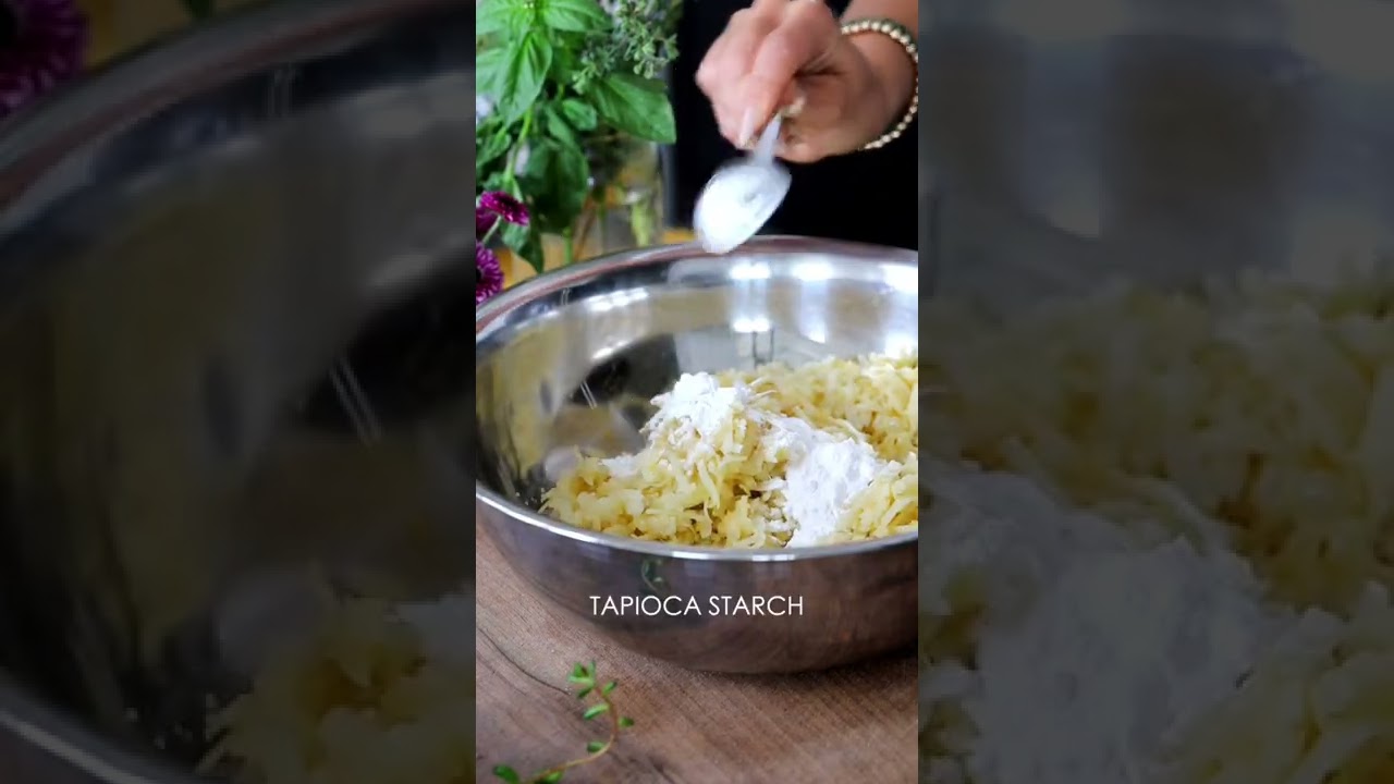 Crispy Oil Free Hashbrowns 🥔🥔🥔recipe in comments 👇🏼 #veganfood #weightlossrecipes #shorts