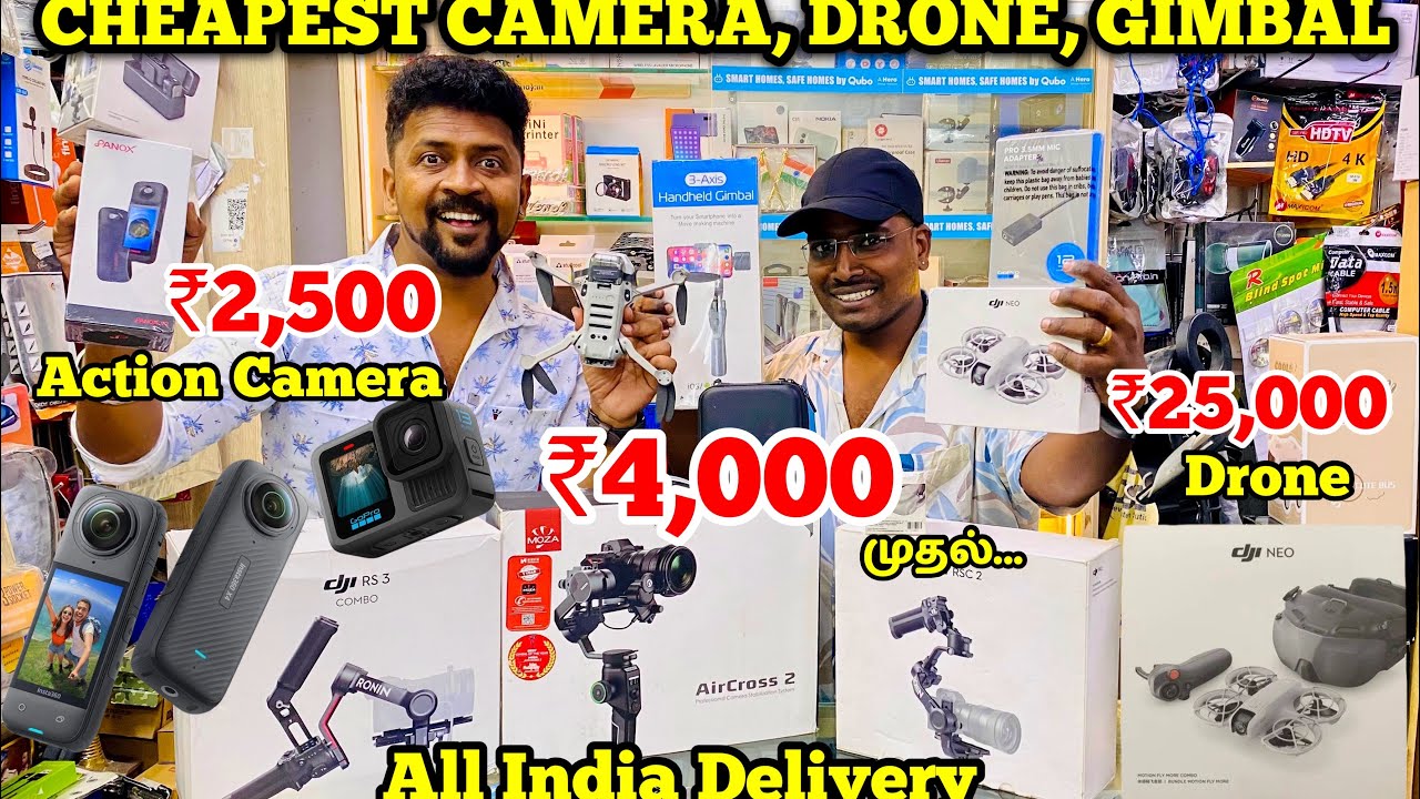 ₹4000 முதல்.. Camera, Gimbal, Drone, Mic.. / Open Box and Lite Used / Nanga Romba Busy