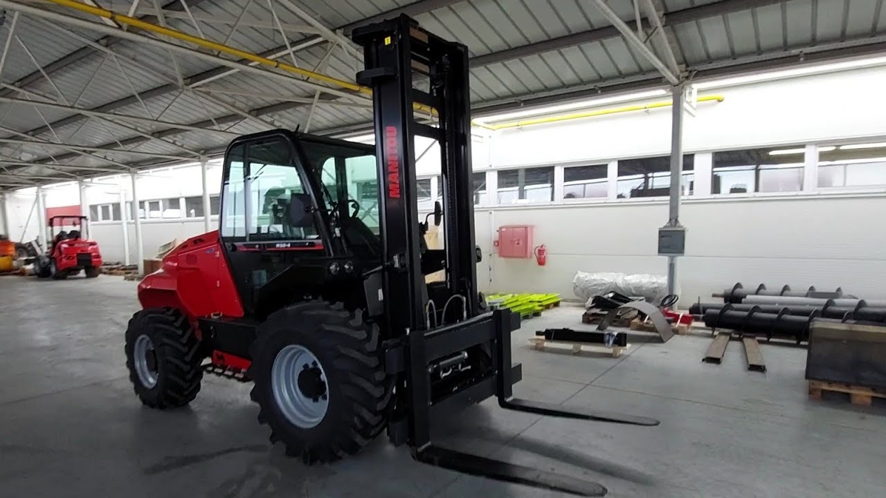 echt terénní vysokozdvižný vozík MANITOU M50-4, určený pro nejtěžší terén, seznámení se strojem