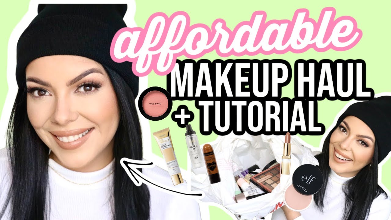 AFFORDABLE BEAUTY TRY ON HAUL + DRUGSTORE MAKEUP TUTORIAL