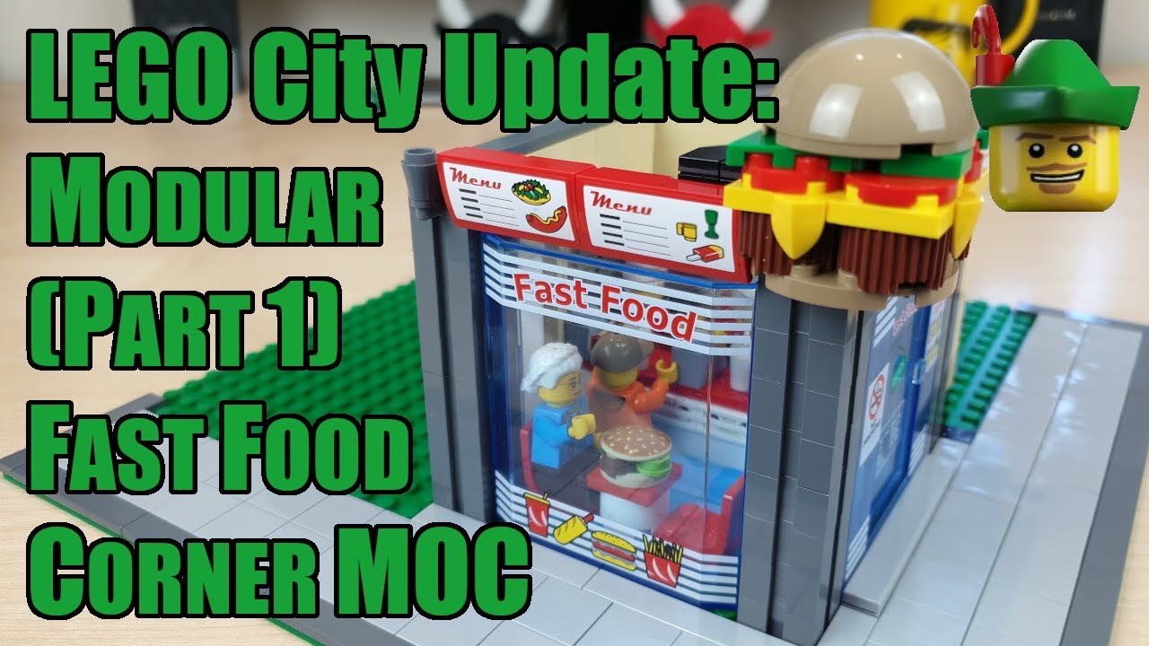 LEGO City Update - New Modular Part 1 - Fast Food Corner MOC 🍔🏹