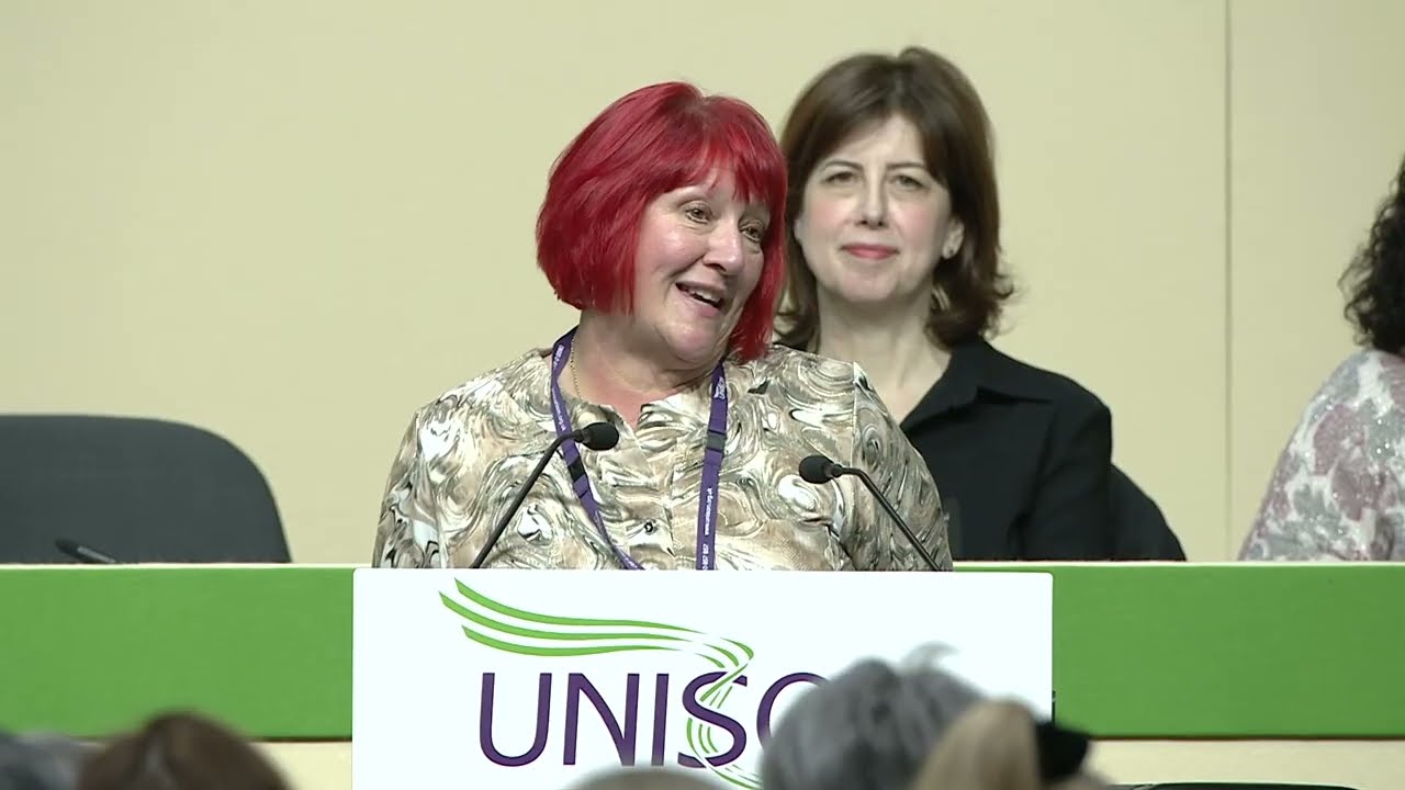 Andrea Egan addresses UNISON's national women's conference