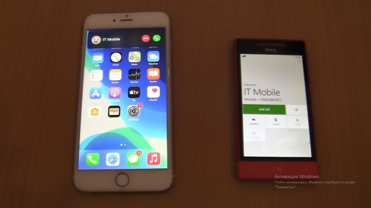 Incoming call&Outgoing call at the Same Time htc 8s+Iphone 6S plus