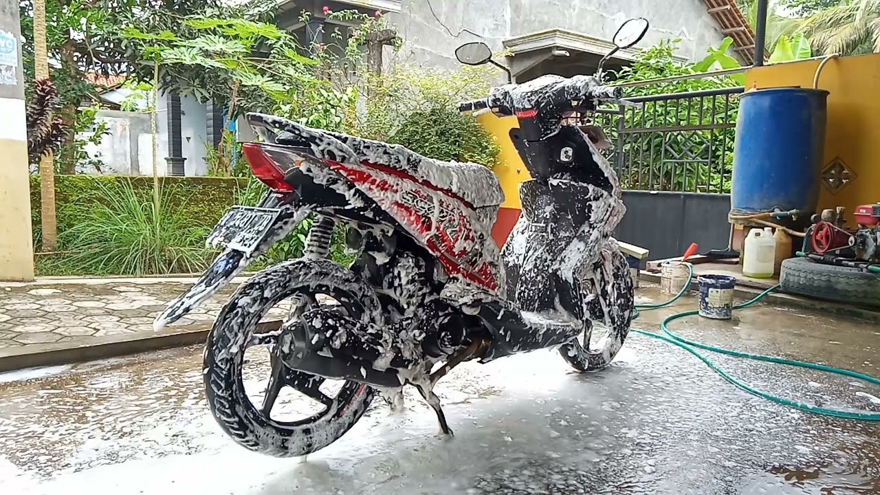 CUMA 12MENIT!!Cara Cuci Motor Yang Cepat & Bersih#usahacucimotor