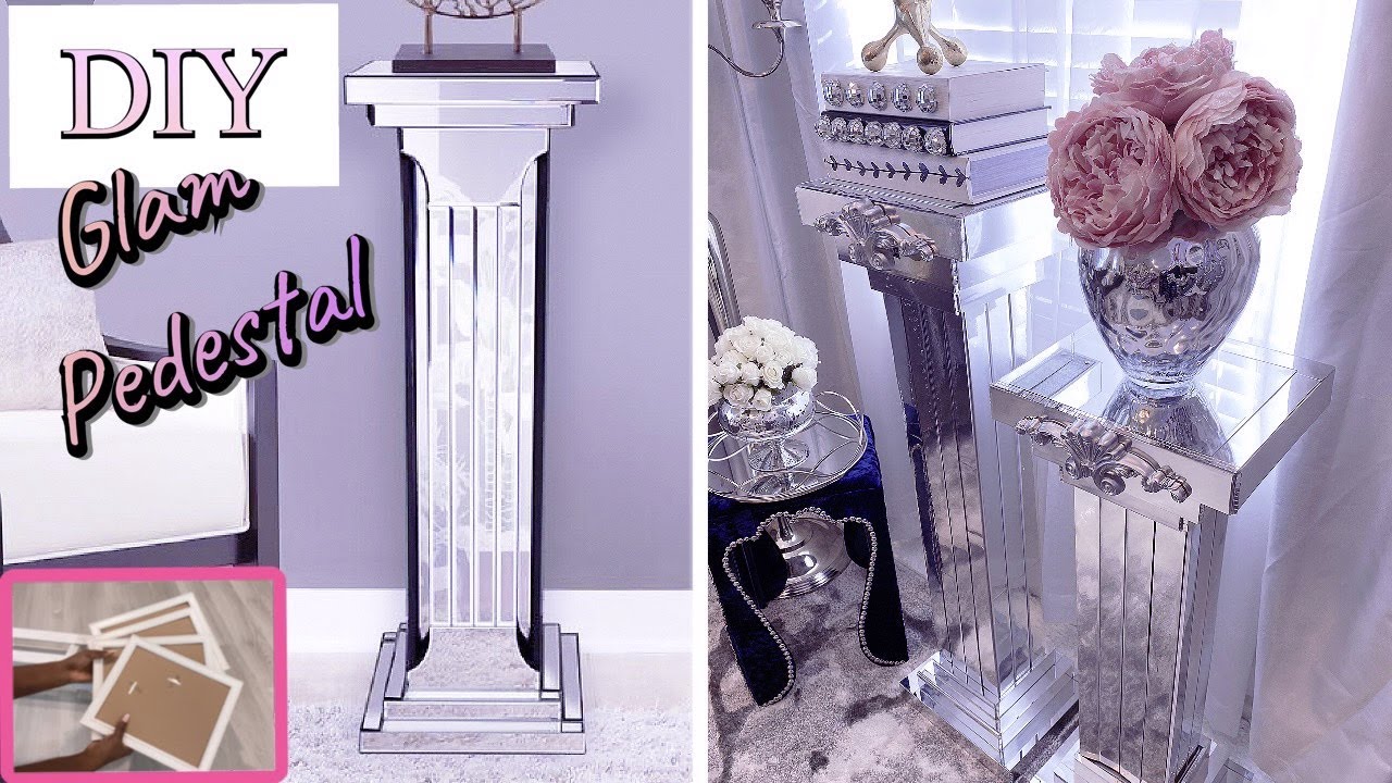 DIY MIRROR PEDESTALS USING PICTURE FRAMES AND BOXES!