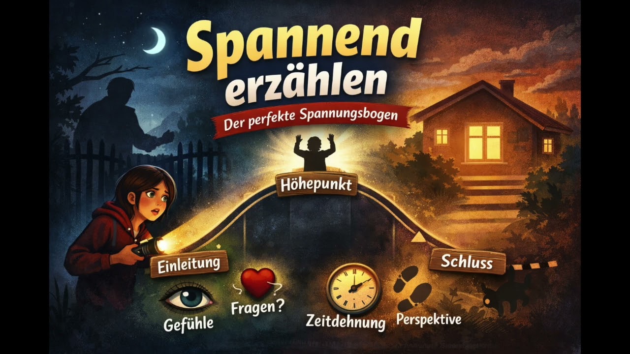 Spannungsbogen beim Erz&auml;hlen 📚 Basiswissen Deutsch - Teste Dein Wissen