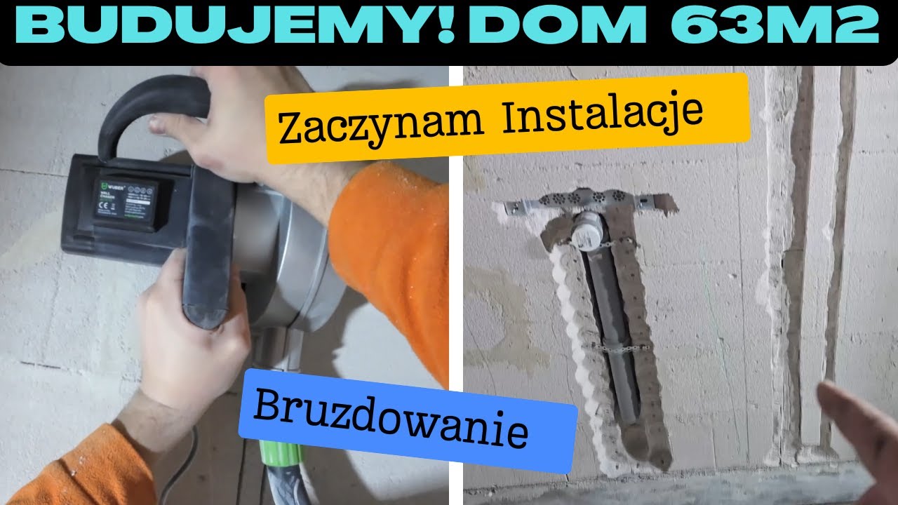 Budujemy! Dom na start 63 m2 &ndash; Cz.34: Rozpoczynam Instalacje. Bruzdowanie z Bruzdownicą Wuber.