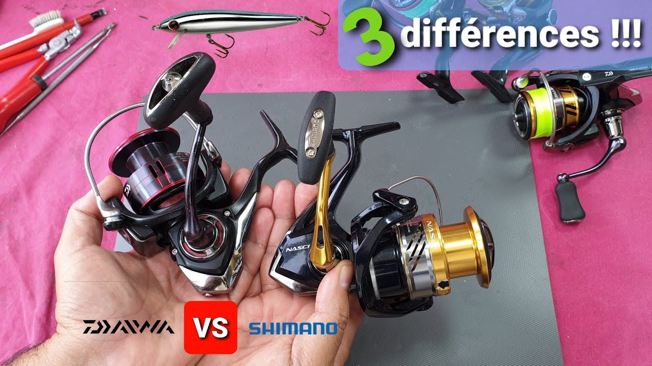 SHIMANO vs DAIWA !!! 3 Différences sur les Moulinets de Pêche aux Leurres