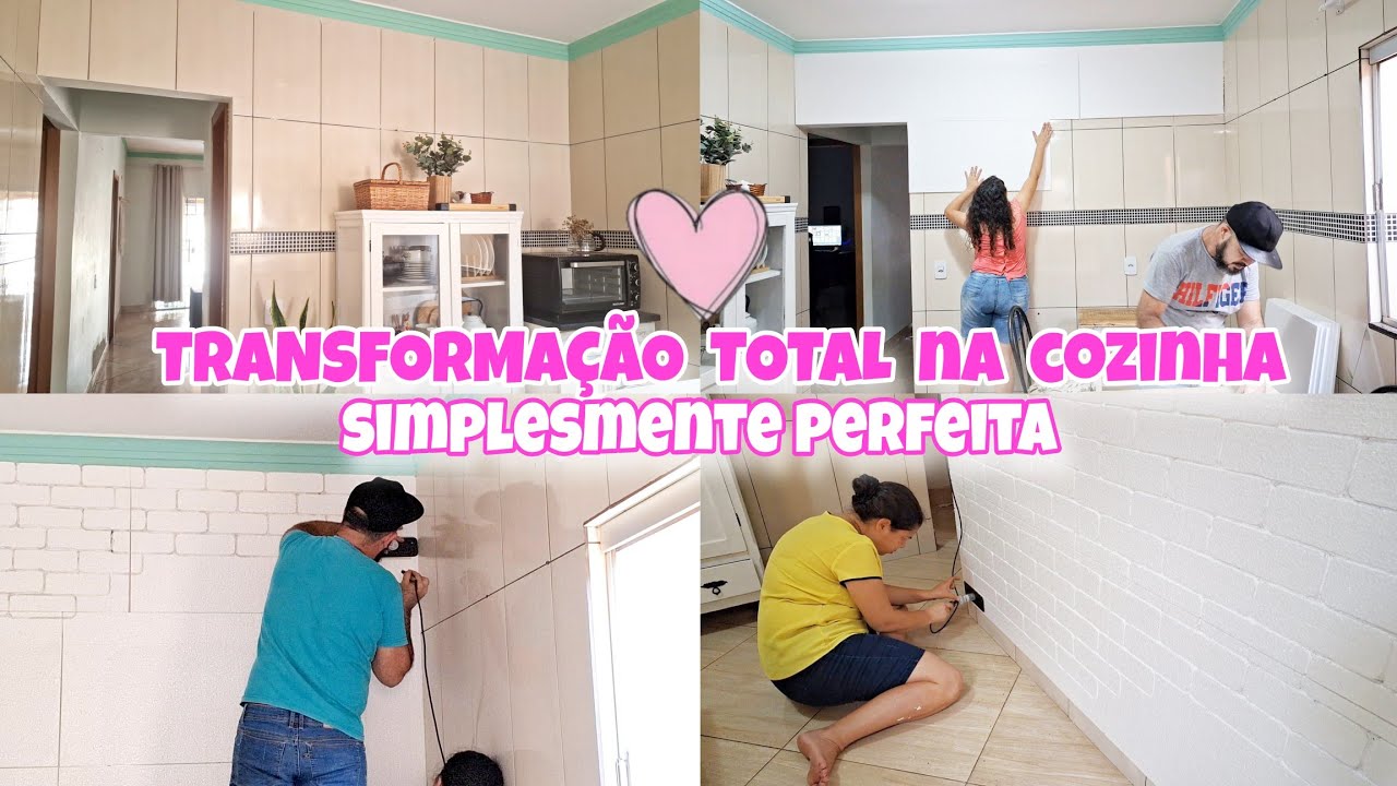FIZEMOS UMA PAREDE DE TIJOLINHOS DE ISOPOR F&Aacute;CIL E ECON&Ocirc;MICA| T&Ocirc; APAIXONADA😍| TRANSFORMEI A COZINHA