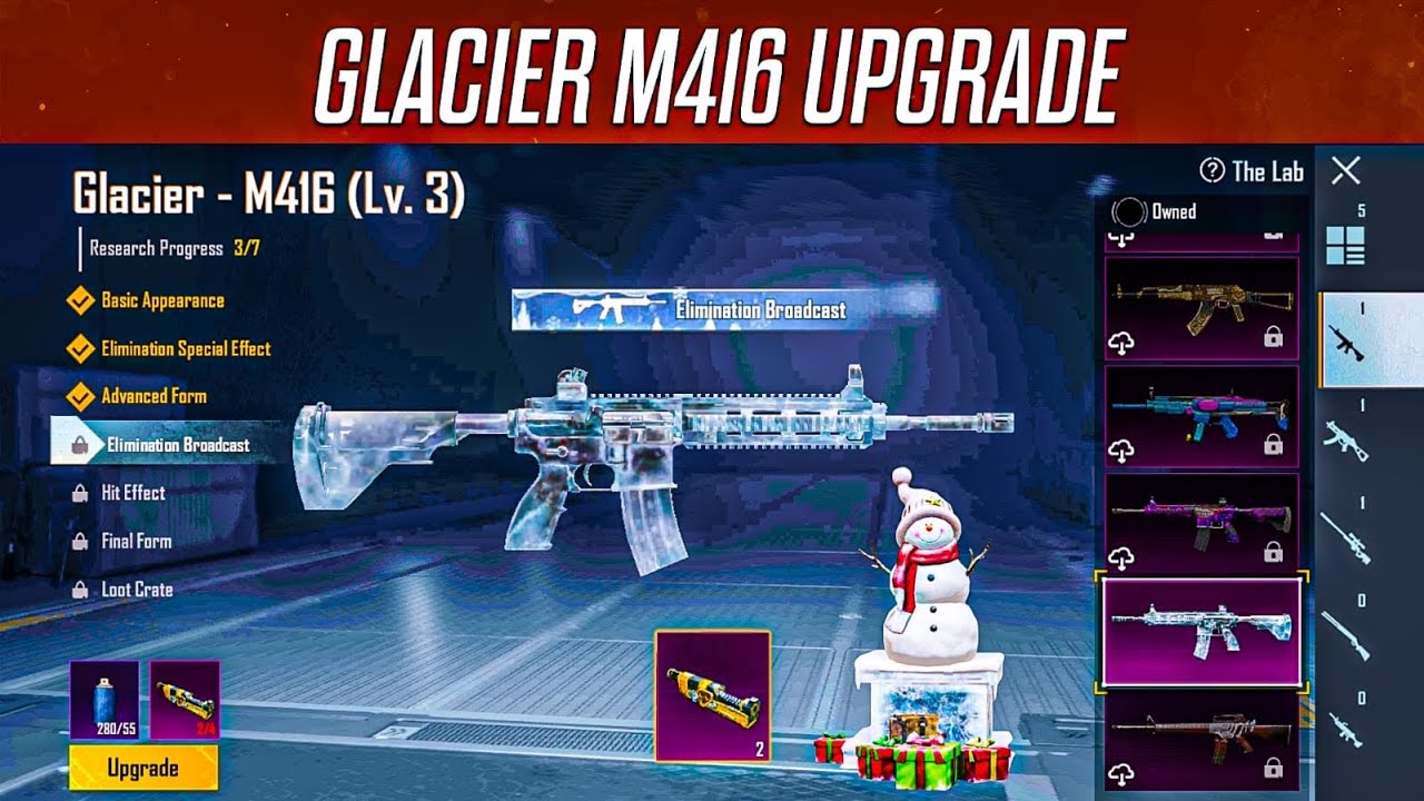 😍 5 Level UPGRADE M416 GLACIER FIRST Time || Create Opening || Trade Gaming