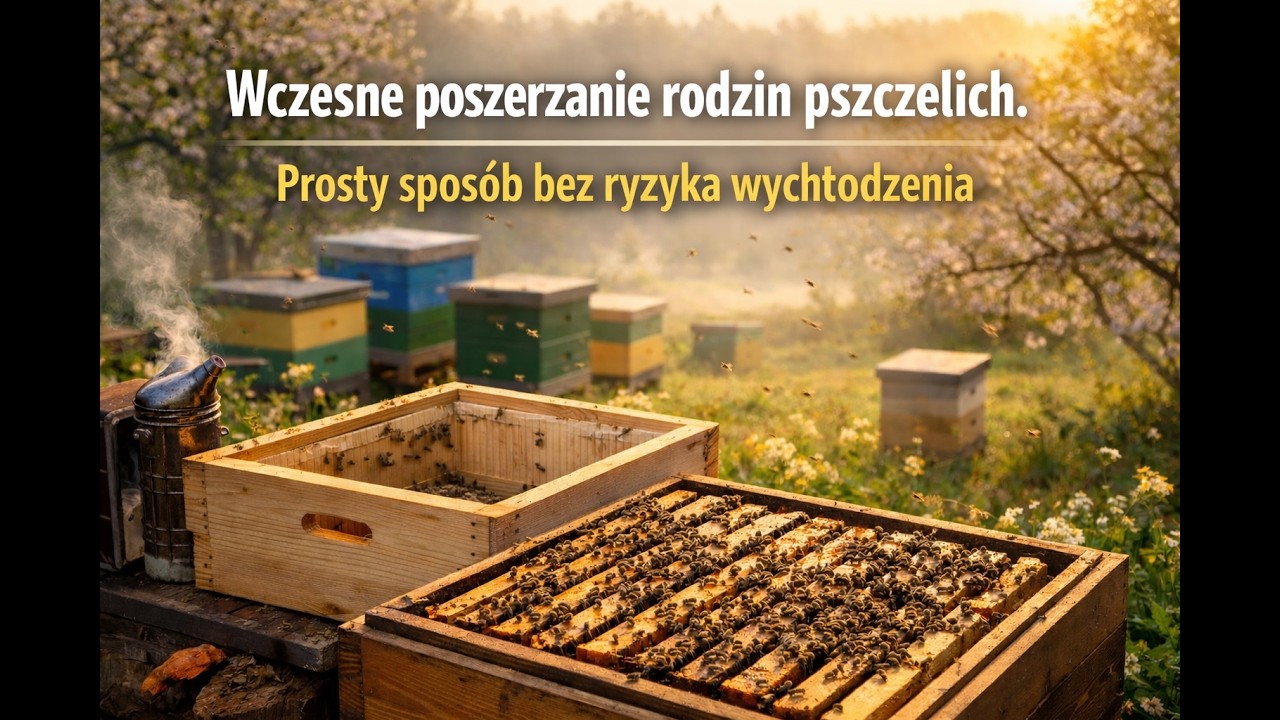 Wczesne poszerzanie rodzin pszczelich. Prosty spos&oacute;b bez ryzyka wychłodzenia