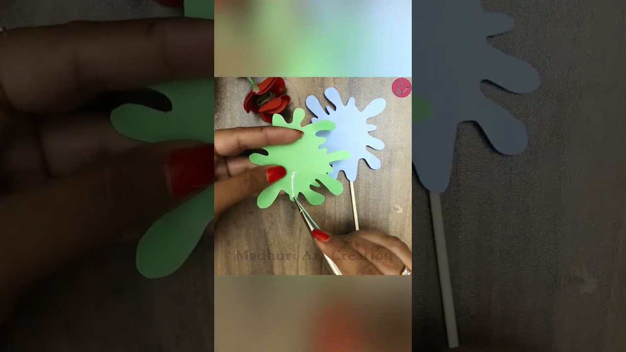 Holi Props ! Last Minute Holi Decoration Idea !! Holi Celebration #shorts #holidiy  #holi2023 #viral