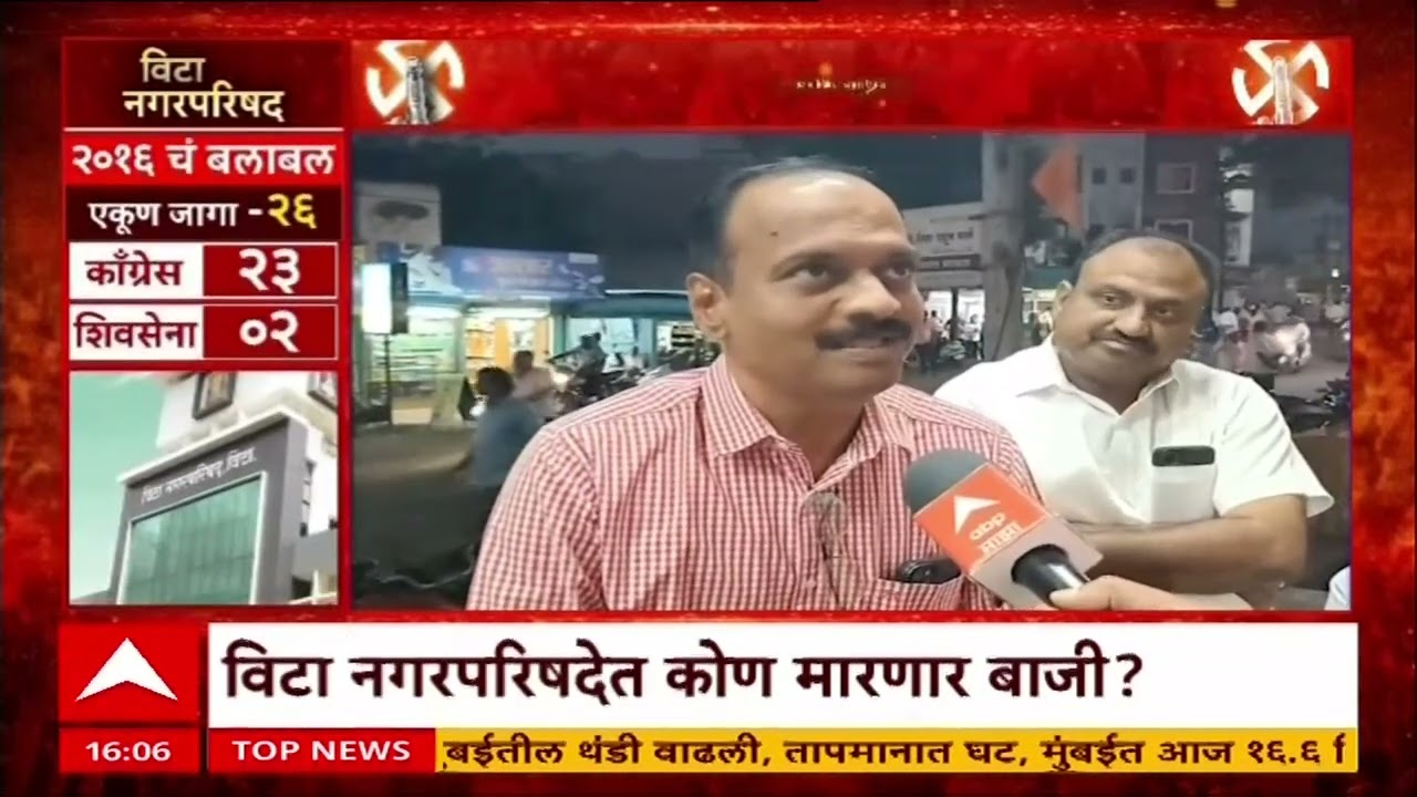 Sangli Vita Nagar Parishad : पाणी, रस्ते आणि पार्किंगची सुविधा... विटा नगरपरिषदेतील नागरिकांशी संवाद