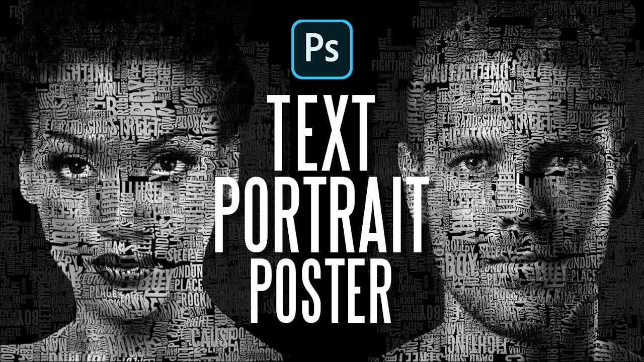 Photoshop: как создать впечатляющий текстовый портрет-постер.