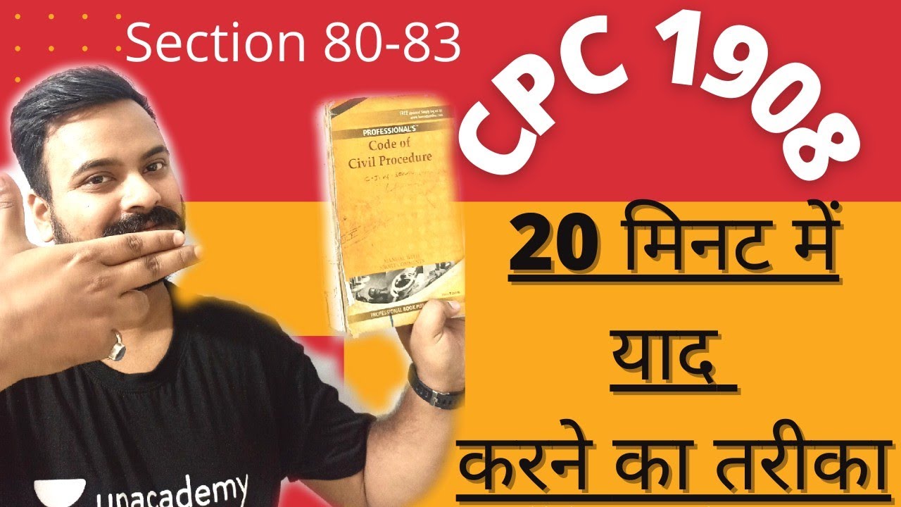 Bihar Judicial Mains Exam| Section 80 81 82 Of CPC 1908| Civil Procedure Lecture Series |CPC-Part 25