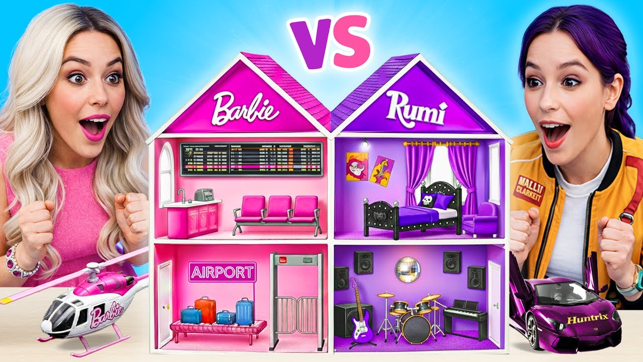 Construimos una Casa de Mu&ntilde;ecas Incre&iacute;ble | Barbie VS Rumi Desaf&iacute;o de Construcci&oacute;n por PiPi Pop ESP