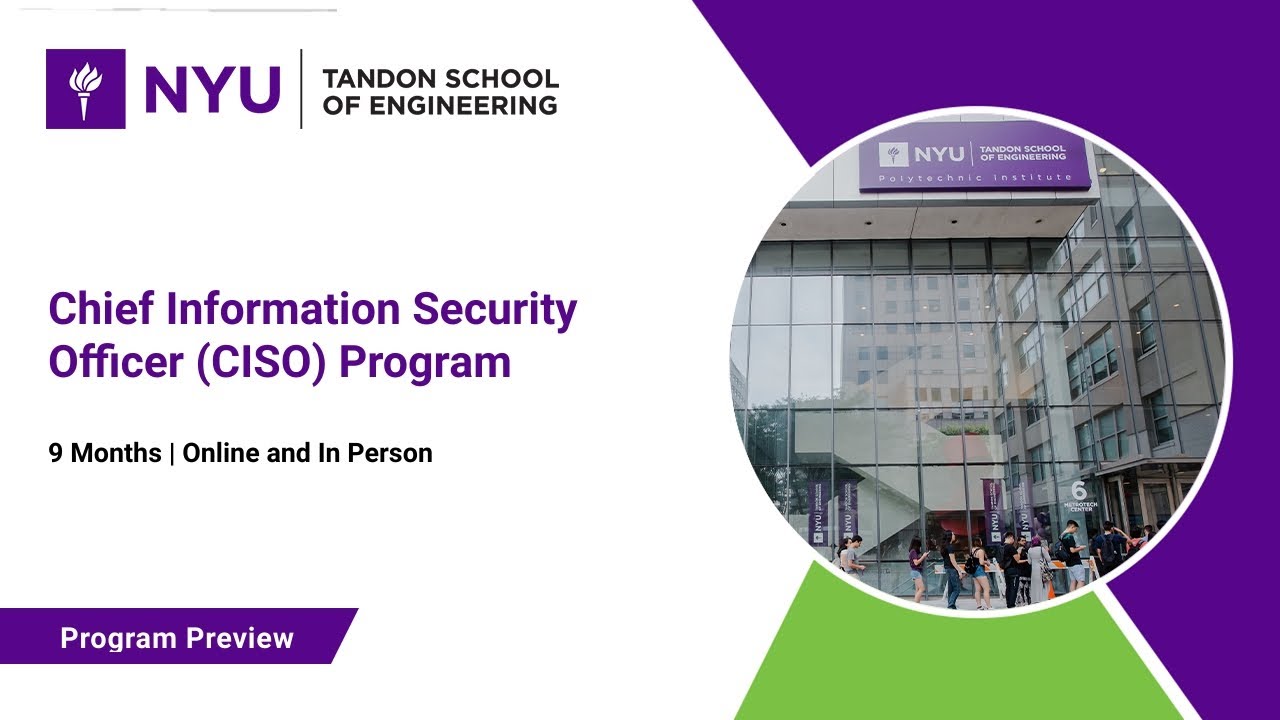 Online Course Preview: Chief Information Security Officer (CISO) Program at NYU