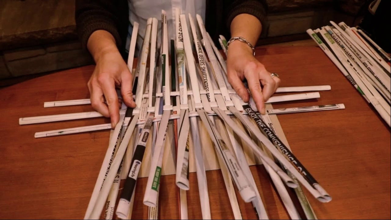 DIY newspaper basket weaving (for first time)