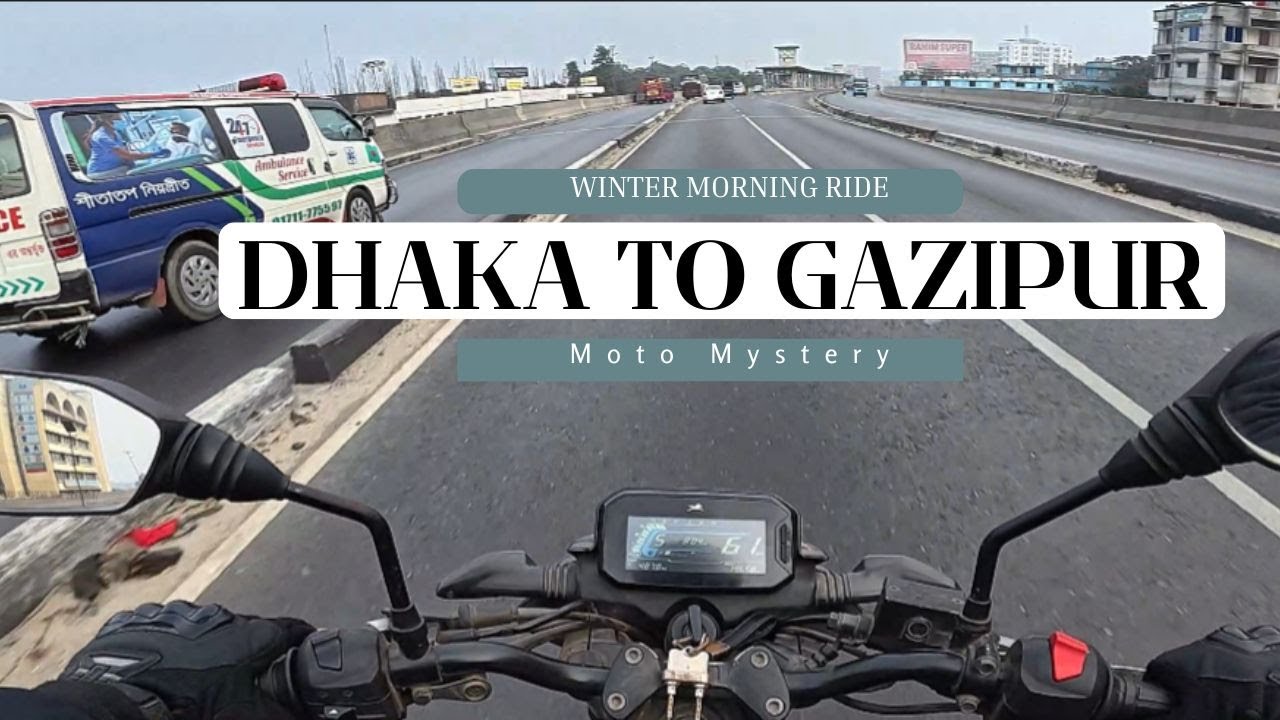 Uttara to Gazipur Winter Morning Bike Ride 🥶 | Silent Motovlog 2025 #asmr