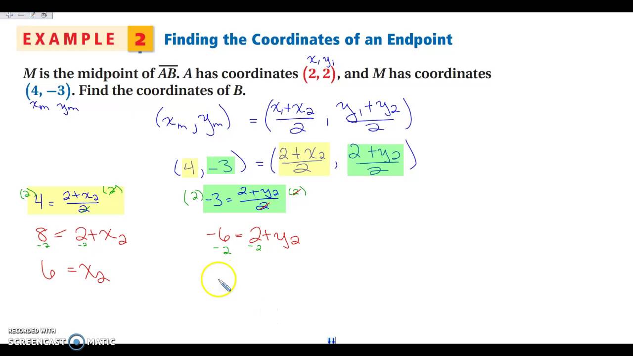 1-6 Midpoint and Distance in the Coordinate Plane
