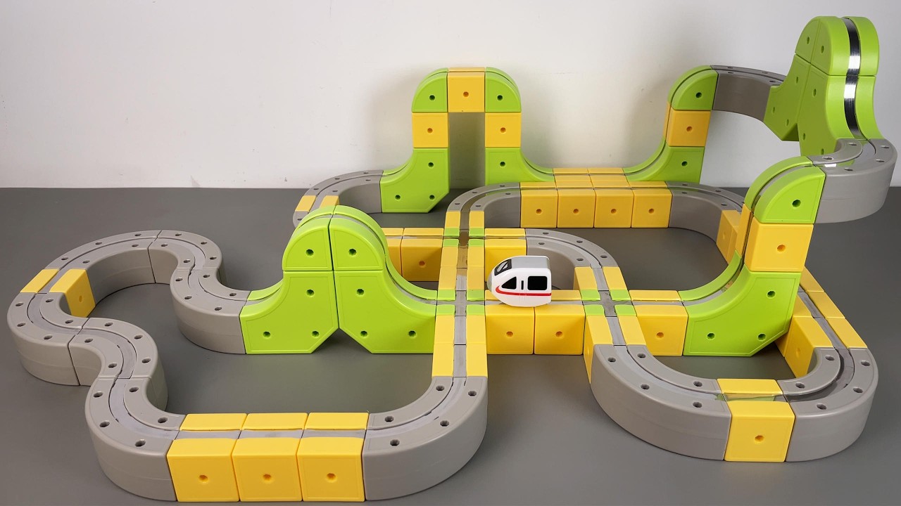 8 Minute ASMR Toy Unboxing Video: Magical Magnetic Track Building Blocks Toy Train | Toy Review