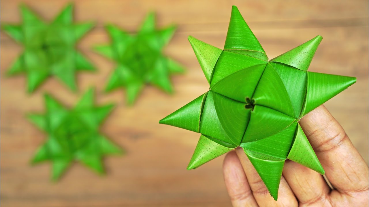 How to Make Flower Using Coconut Leaf | Art and Craft Projects Made With Real Coconut Leaves