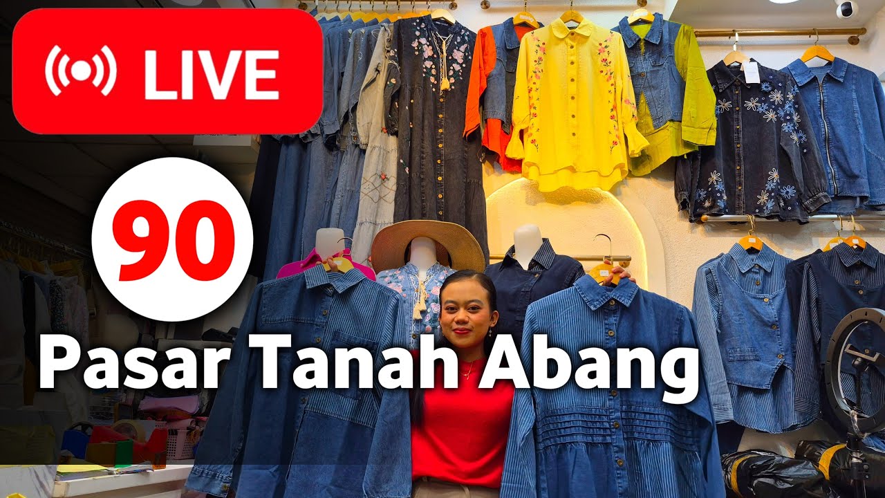 LIVE 90  l SETELAN ROK MURAH, SETELAN CELANA VIRAL MODEL TERLARIS DI PASAR TANAH ABANG HARI INI