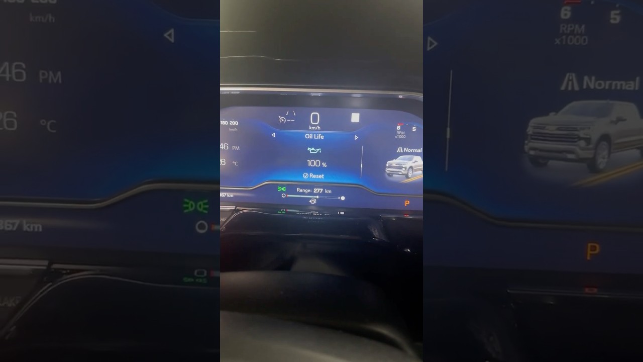Oil life reset on 2023 - 2025 Chevrolet Silverado 1500