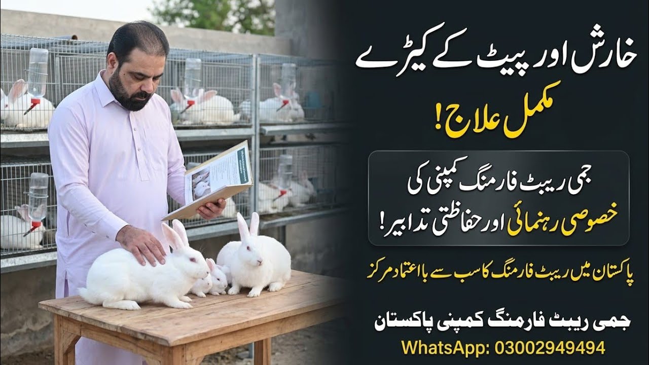 Rabbit deworming, insect and scabies treatment