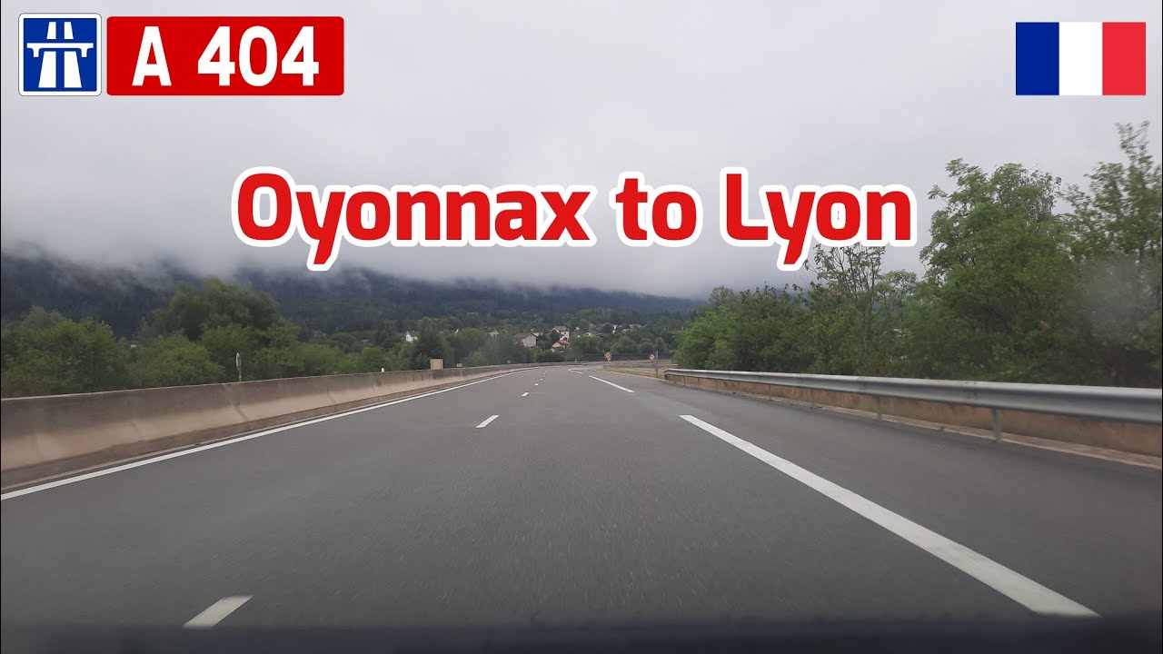Travel from Oyonnax to Lyon on Highway A 404