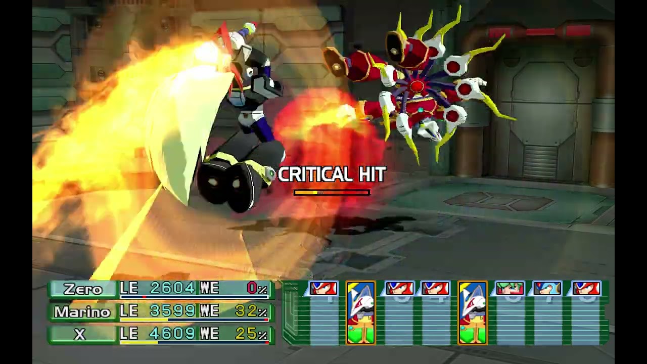 Megaman X Command Mission - 1 Turn 14 Hit Zero Combo on Ninetails