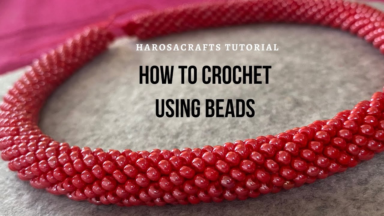 #diycrafts Single Crochet Beaded Necklace #beadedjewelry #tutorial #trending