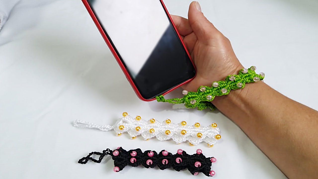 😍 Acessório para segurar celular em crochê rápido e fácil de fazer