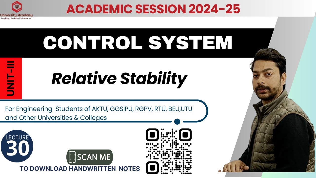 CS30: Relative Stability Analysis | Relative Stability : Routh's Hurwitz Criteria Explanation