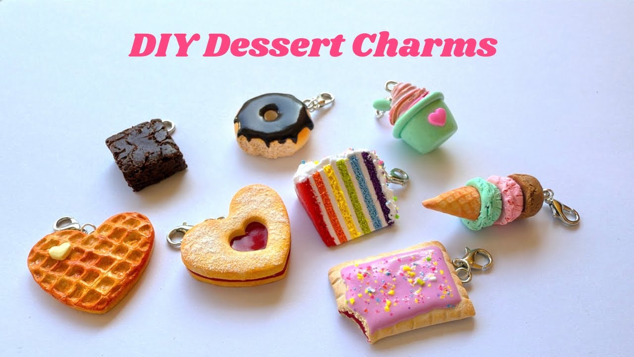 8 DIY Polymer Clay Food Charms For Crafts (Tutorial)
