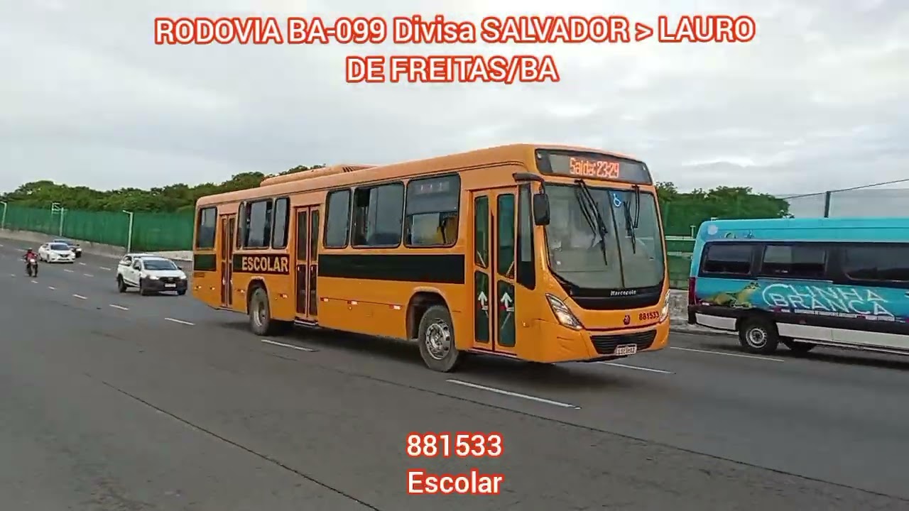 Busólogo-BA: Movimento de Ônibus na rodovia BA-099 Salvador x Lauro de Freitas/BA