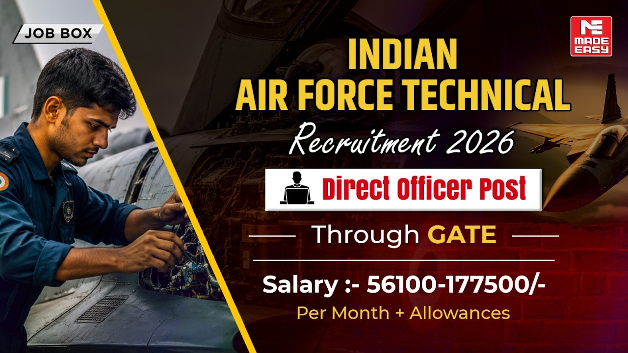 AFCAT 2026 Technical Recruitment | GATE Score Based Selection | Complete Eligibility